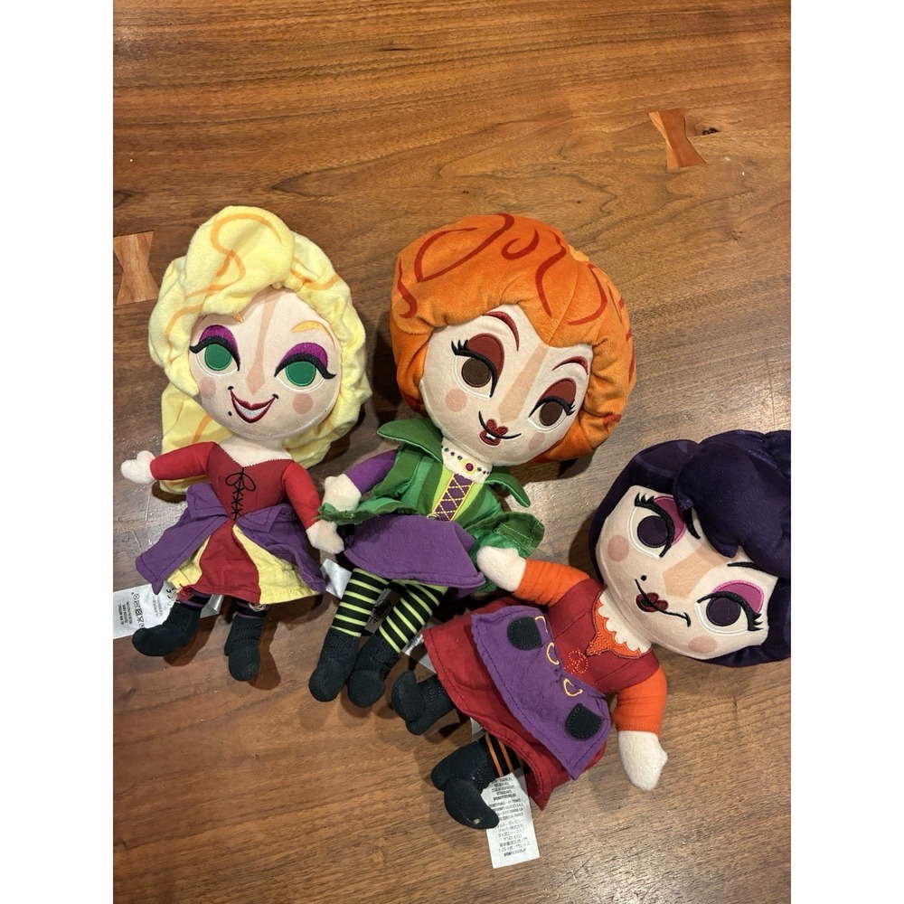 Disney Store 2021 Lot 3 HOCUS POCUS Plush Set 13" Sanderson Sisters WITCH DOLL
